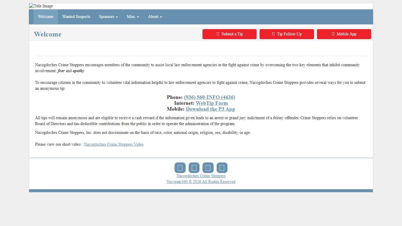 Nacogdoches Crime Stoppers